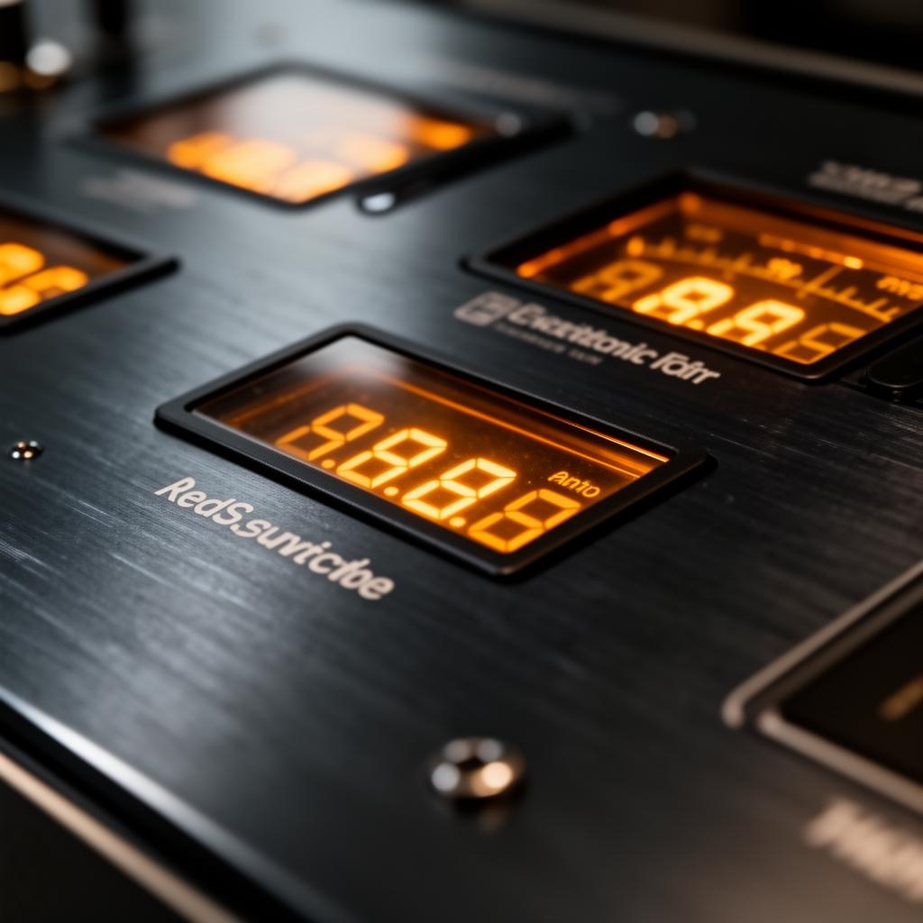 Macro detail of control panel